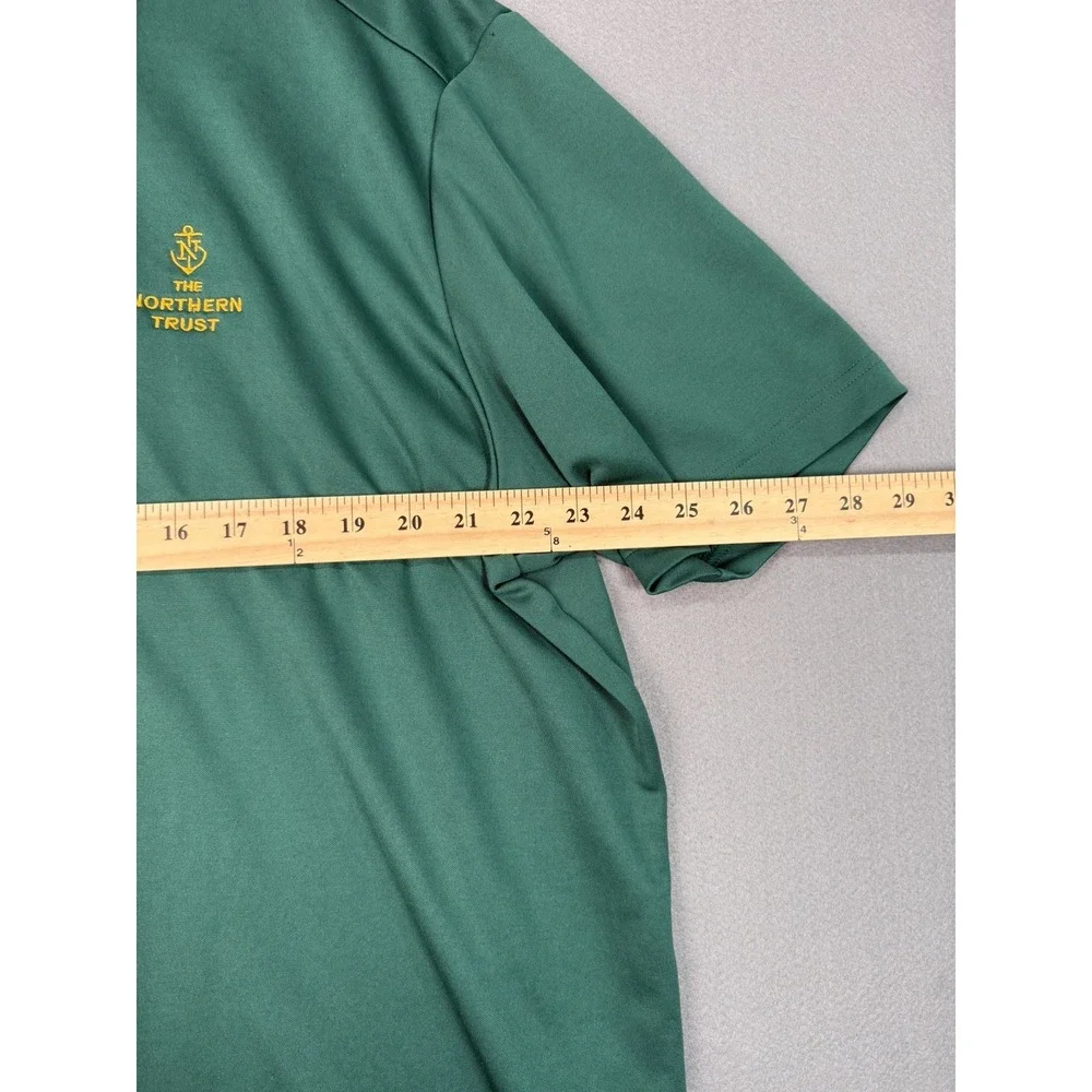 Adidas Golf Polo Mens 2XL Green The Northern Trust Embroidered 3 Stripe Shirt